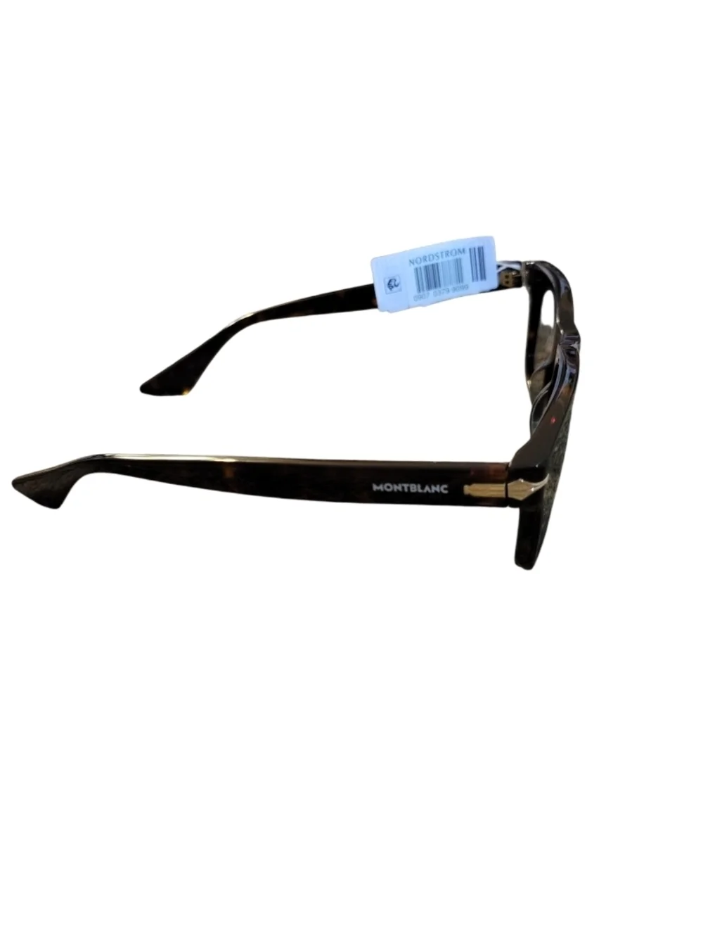 Montblanc Tortoiseshell Brown Rectangle Sunglasses